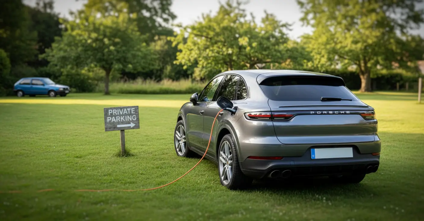 « I parked in my own garden after my neighbor blocked me with his Porsche—and the revenge was epic »